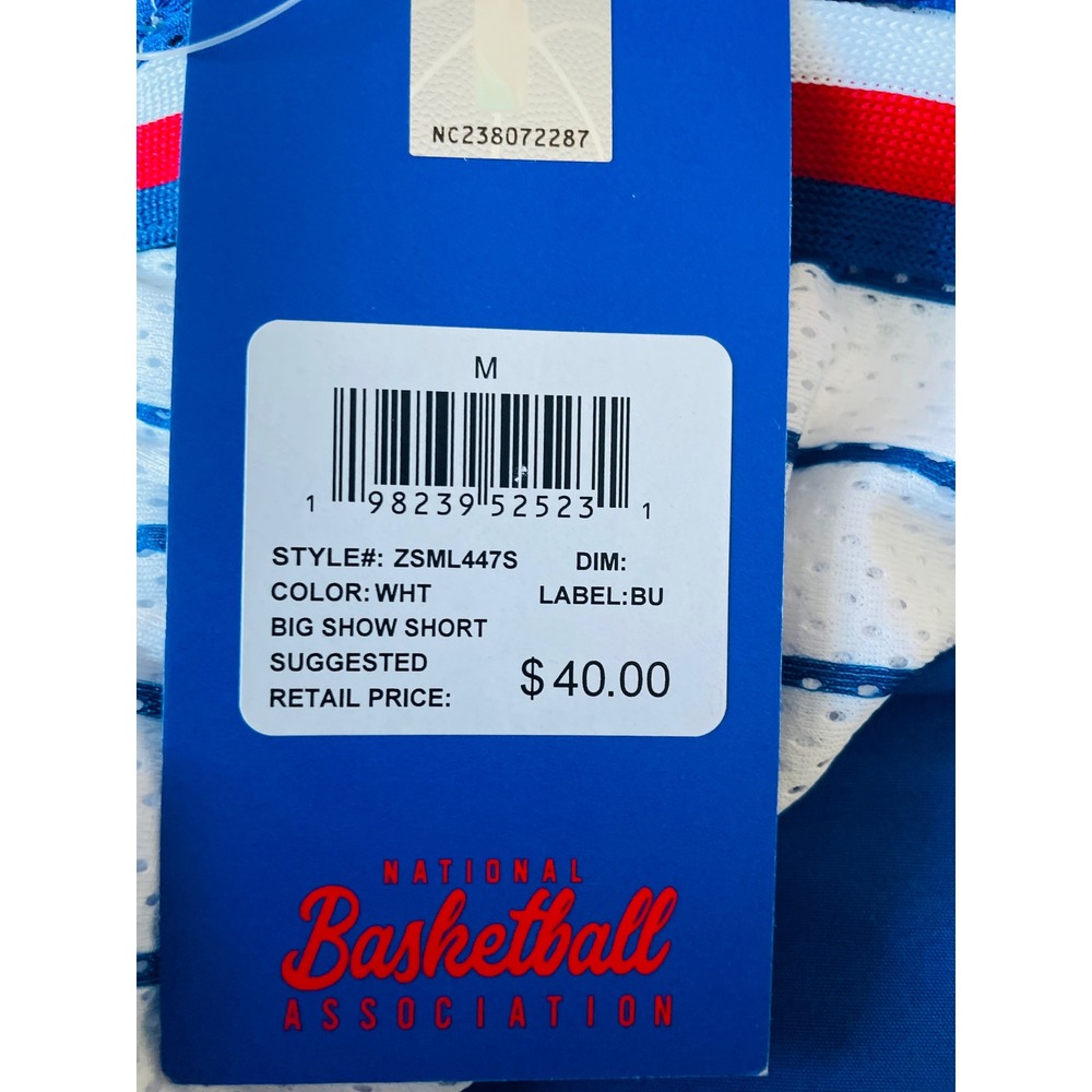NBA Basketball Shorts Men's M White
Blue Pinstripes All Star Mesh Athletic - Picture 12 of 12